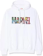 Swetry damskie - Marvel Damski sweter z kapturem z logo, Biały (White Wht)34 (rozmiar producenta: Small)-sweter z kapturem, XL - miniaturka - grafika 1