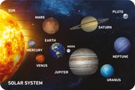 Maty piankowe - Dywan dla dzieci ultra miękki 100x150 - Układ słoneczny - wersja angielska - miniaturka - grafika 1
