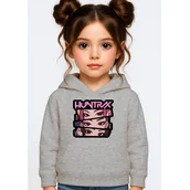 Bluzy dla dziewczynek - BLUZA DZIECIĘCA KPOP DEMON HUNTERS HUNTRIX 110-116 Z KAPTUREM BAWEŁNIANA - miniaturka - grafika 1