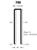 Akcesoria pneumatyczne - OMER Zszywka 14Z/60 (3360) TYP 700 - miniaturka - grafika 1