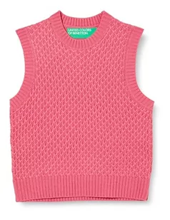 United Colors of Benetton Kamizelka damska sweter, Różowy Łosoś 11f, S - Kamizelki damskie - miniaturka - grafika 1