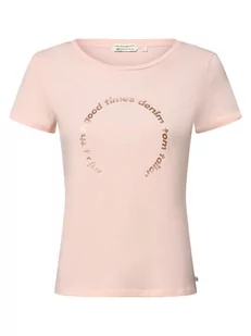 Tom Tailor Denim - T-shirt damski, różowy - Koszulki i topy damskie - miniaturka - grafika 1
