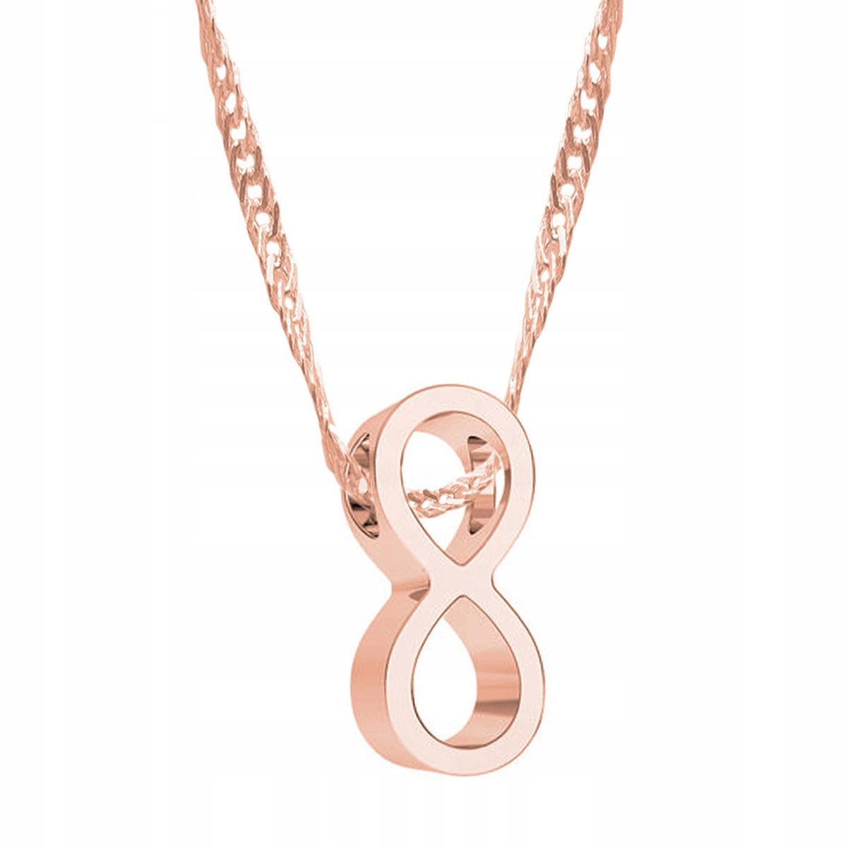 Naszyjnik Pozłacany z Nieskończonością Znak Symbol Infinity SREBRO 925