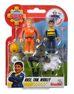 Strażak Sam, 2 figurki  IV, Rose+Thomas+Wooly - Figurki dla dzieci - miniaturka - grafika 1