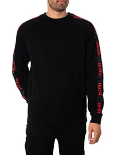 BOSS Męska bluza sportowa z logo Sweatsh LOUNGEW, czarny (Black1), L - Bluzy męskie - miniaturka - grafika 1