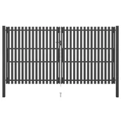 Akcesoria do ogrodzeń - VidaXL Brama ogrodzeniowa, stalowa, 4 x 2,5 m, antracytowa 146338        VidaXL VidaXL - miniaturka - grafika 1