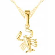 Naszyjniki - Złoty Naszyjnik z Krabem Homarem Krab Homar Ocean Morze SREBRO 925 - miniaturka - grafika 1