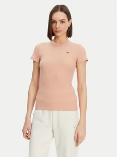 Lacoste T-Shirt TF5538 Pomarańczowy Slim Fit - Koszulki i topy damskie - miniaturka - grafika 1