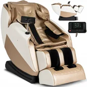 Stoły i łóżka do masażu - Fotel Masujący Wypoczynkowy z Masażem Nowoczesny Beżowy RX ULTRA PRO MAX - miniaturka - grafika 1
