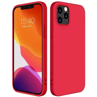 Hurtel Silicone Case elastyczne silikonowe etui pokrowiec iPhone 12 6,7'' czerwony - Czerwony - Etui i futerały do telefonów - miniaturka - grafika 1
