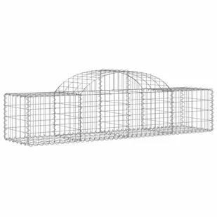 vidaXL Kosze gabionowe, 3 szt, 200x50x40/60 cm, galwanizowane żelazo - Ogrodzenia - miniaturka - grafika 4