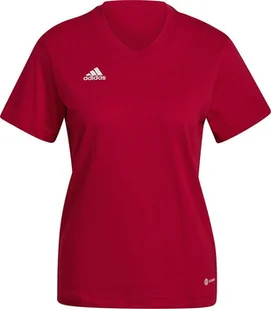 Adidas Koszulka damska adidas Entrada 22 Tee czerwona HC0441 2XL - Koszulki i topy damskie - miniaturka - grafika 1