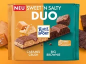 Czekolada - Duża czekolada RITTER SPORT Duo Caramel Crush Brownie 218g - miniaturka - grafika 1