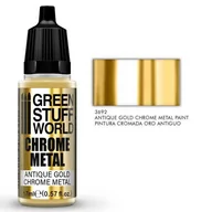 Akcesoria i części modelarskie - Green Stuff World: Farba chromowana      antyczne złoto 17ml. - miniaturka - grafika 1