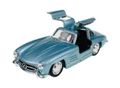 Samochody i pojazdy dla dzieci - WELLY MERCEDES-BENZ 300SL GULLWING NIEBIESKI 1:34 43656 - miniaturka - grafika 1