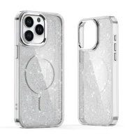 Etui i futerały do telefonów - Etui Glitter Case MagSafe na iPhone 16 - białe z brokatem - miniaturka - grafika 1