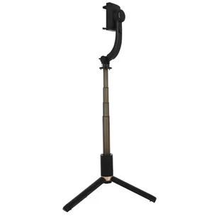 2 w 1 Stabilizator Smartphone Boom Pilot Bluetooth Seria Q08 Czarny - Selfie stick - miniaturka - grafika 1