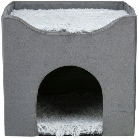 Harvey, legowisko zakni�te, dla psa/kota, szare/bia�o-czarne, 38 x 38 x 38 cm