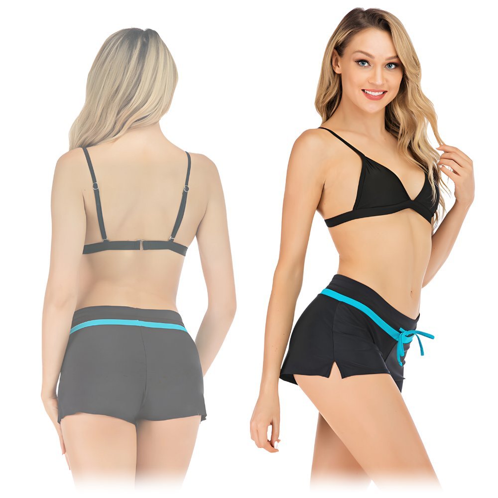 Spodenki kąpielowe czarne shorty szorty na basen dół stroju plus size XXL