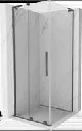 Kabiny prysznicowe - Mexen Velar L kabina prysznicowa rozsuwana 100x100 cm, transparent, gun metal - 871-100-100-03-95 - miniaturka - grafika 1