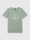 Koszulki i topy damskie - 4F Koszulka w kolorze zielonym - miniaturka - grafika 1