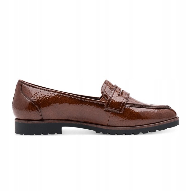 Tamaris Półbuty Damskie Cognac Patent 1-24239-42-365 r.39