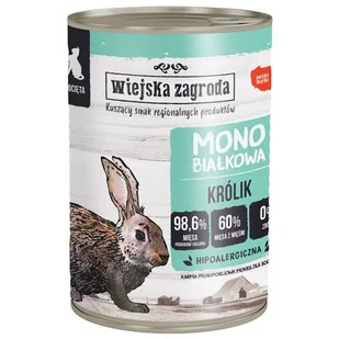 WIEJSKA ZAGRODA MOKRA KOT MONO KRÓLIK 400G - Mokra karma dla kotów - miniaturka - grafika 1