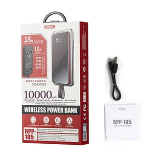 Remax power bank 10000mAh 18W bezprzewodowa ładowarka Qi z przyssawką 10W USB / USB Typ C PowerDelivery zielony (RPP-105 green) - Ładowarki do telefonów - miniaturka - grafika 9