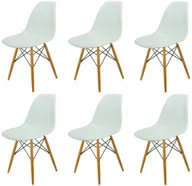 Krzesła - Zestaw 6 Krzeseł Design Dsw France Biały - miniaturka - grafika 1