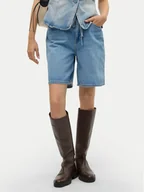 Spodenki damskie - Vero Moda Szorty jeansowe Villa 10326196 Niebieski Loose Fit - miniaturka - grafika 1
