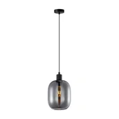 Lampy sufitowe - Talia lampa wisząca 1xE27 czarna/dymiony PND-36479A-1-BK-SG - miniaturka - grafika 1