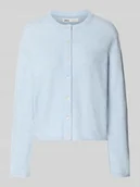 Swetry damskie - Kurtka z dzianiny o kroju regular fit z jednorzędową listwą guzikową model ‘SIMONI’ - miniaturka - grafika 1