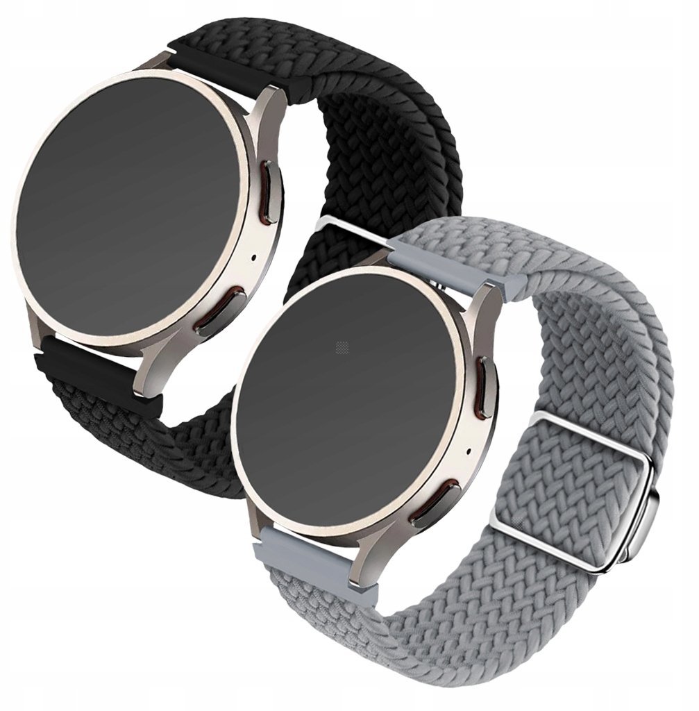 4kom.pl Zestaw: 2x pasek ChronSmarta do Samsung Galaxy Watch 4 5 6 7 40mm 42mm 46mm Classic Pro