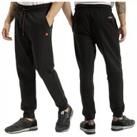 Spodnie męskie - SPODNIE męksie DRESOWE joggery CROSS JEANS sportowe dresy czarne XXL - miniaturka - grafika 1