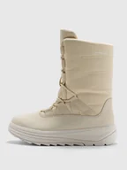 Śniegowce damskie - 4F Buty zimowe śniegowce INUA z ociepliną Primaloft damskie - beżowe 40 - miniaturka - grafika 1