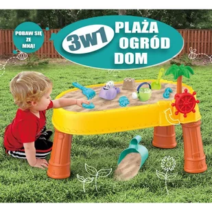 WOOPIE Stolik Wodny 2w1 Piaskownica Statek Piracki 8 akc. - Place zabaw - miniaturka - grafika 2