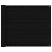Markizy - Lumarko Parawan balkonowy, czarny, 75x400 cm, HDPE - miniaturka - grafika 1