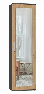 Szafa Z Lustrem Do Przedpokoju Antracyt + Dąb Artisan G0-E65 - Meble do przedpokoju - miniaturka - grafika 1
