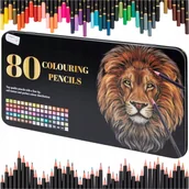 Kredki, ołówki, pastele i pisaki - Profesjonalne Kredki Ołówkowe Zestaw Xl 80Szt+Etui - miniaturka - grafika 1