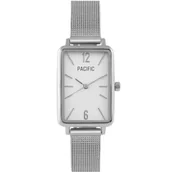 Zegarki męskie - Srebrny damski zegarek prostokątny PACIFIC X6206-01 - miniaturka - grafika 1