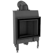 Kominki wolnostojące - Kratki.pl Marek Bal Kominek powietrzny stalowy NADIA 10 kW  200 Black NADIA/10/BLACK - miniaturka - grafika 1