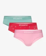 Majtki damskie - Figi damskie hipster Atlatnic 3LP-180-ROZ/KOR/ZIE, 3-pak, róż/koral/ziel L - miniaturka - grafika 1