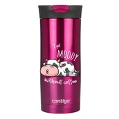 Kubki termiczne - Kubek termiczny Contigo Huron 470ml - Vivacious Moody Cow - miniaturka - grafika 1