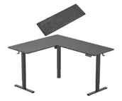 Biurka gamingowe - Silver Monkey Biurko elektryczne ECD-300 black + DESK MAT XL Czarna - miniaturka - grafika 1