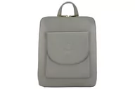 Torebki damskie - Plecak skórzany / listonoszka - Casual 2w1 - Szary jasny - miniaturka - grafika 1