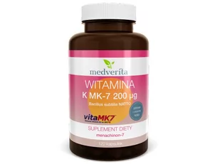 MEDVERITA Witamina K VitaMK7 200 mcg (120 kapsułek) Medverita - Witaminy i minerały - miniaturka - grafika 1