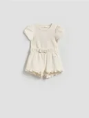 Komplety dla niemowląt - Reserved - Bawełniany komplet z szortami - złamana biel - miniaturka - grafika 1