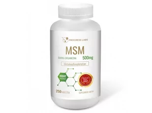 Progress Labs PROGRESS LABS, MSM 500 mg, 250 tabletek - Witaminy i minerały dla sportowców - miniaturka - grafika 1