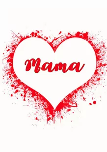 Plakat, Mama, serce, 50x70 cm - Plakaty - miniaturka - grafika 1