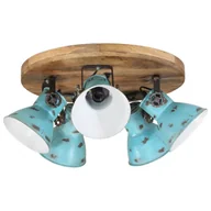 Lampy sufitowe - Lampa Sufitowa, 25 W, Postarzany Niebieski, 50X50X25 Cm, E27 Lumarko! - miniaturka - grafika 1